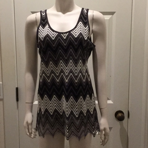 Karen Kane Tops - Karen Kane crochet knit Tank, Size L NWOT